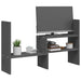 Suport pentru monitor, gri, (39-72)x17x43 cm, lemn masiv pin - WALTI WALTI