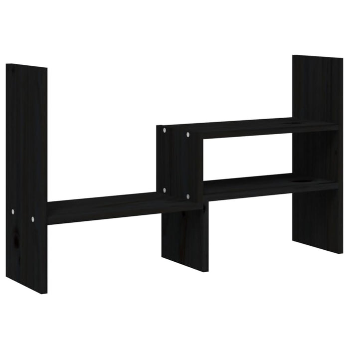 Suport pentru monitor, negru, (39-72)x17x43 cm, lemn masiv pin - WALTI WALTI