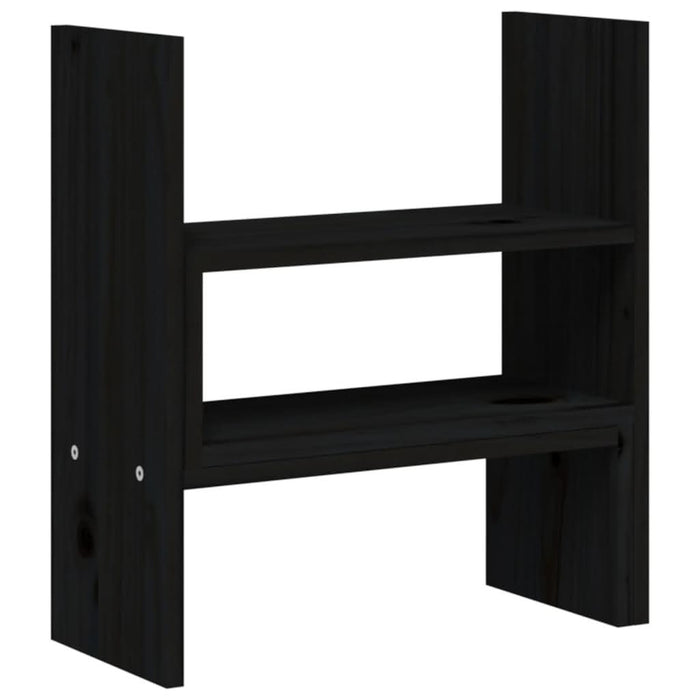 Suport pentru monitor, negru, (39-72)x17x43 cm, lemn masiv pin - WALTI WALTI