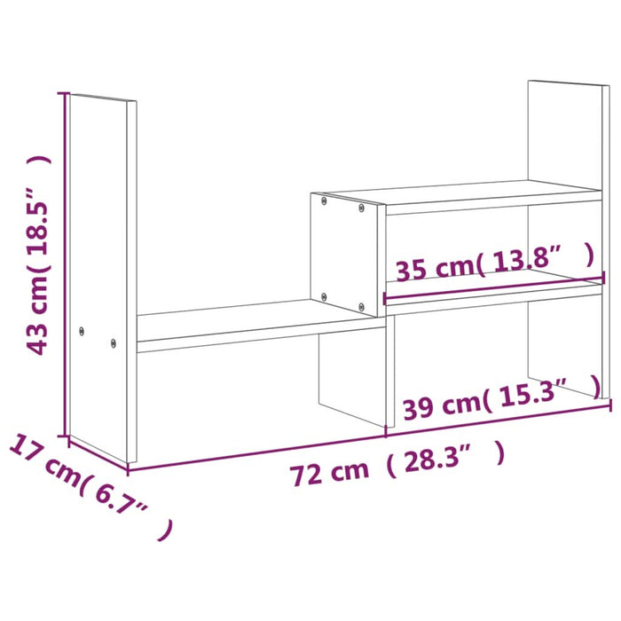 Suport pentru monitor, negru, (39-72)x17x43 cm, lemn masiv pin - WALTI WALTI