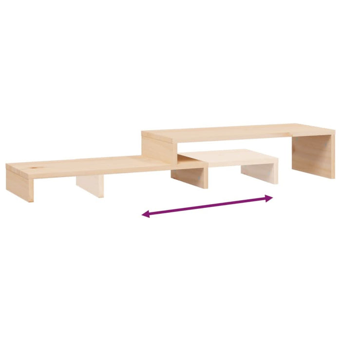 Suport pentru monitor, (52-101)x22x14 cm, lemn masiv de pin - WALTI WALTI
