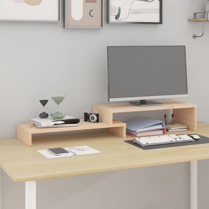 Suport pentru monitor, (52-101)x22x14 cm, lemn masiv de pin - WALTI WALTI