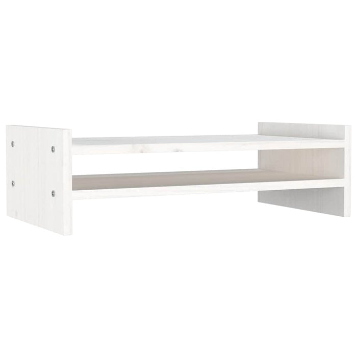 Suport pentru monitor, alb, 50x27x15 cm, lemn masiv pin WALTI