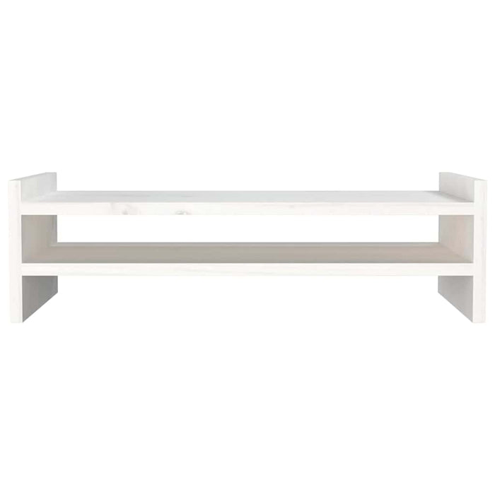 Suport pentru monitor, alb, 50x27x15 cm, lemn masiv pin WALTI