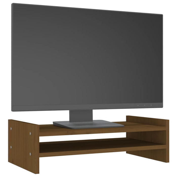 Suport pentru monitor, maro miere, 50x27x15 cm, lemn masiv pin - WALTI WALTI
