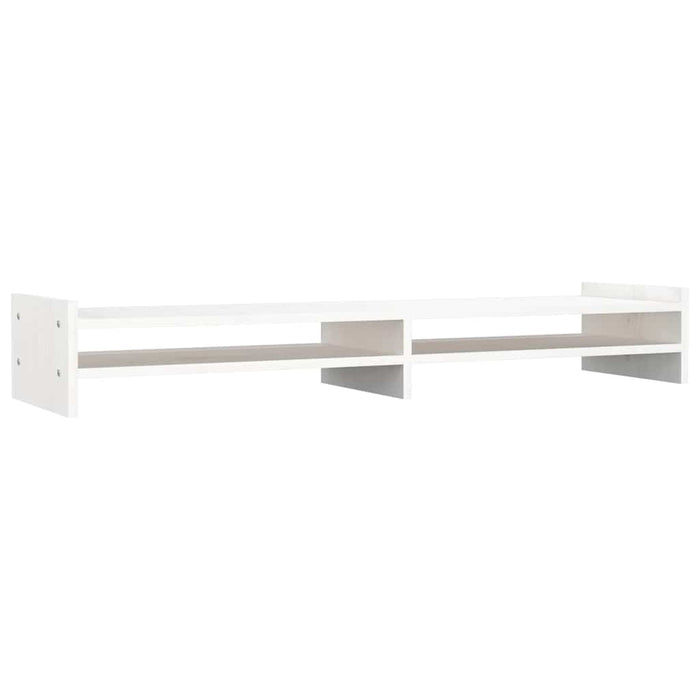 Suport pentru monitor, alb, 100x27x15 cm, lemn masiv pin - WALTI WALTI