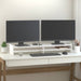 Suport pentru monitor, alb, 100x27x15 cm, lemn masiv pin - WALTI WALTI