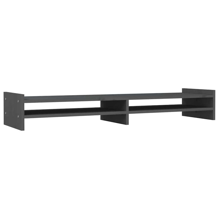 Suport pentru monitor, gri, 100x27x15 cm, lemn masiv pin - WALTI WALTI