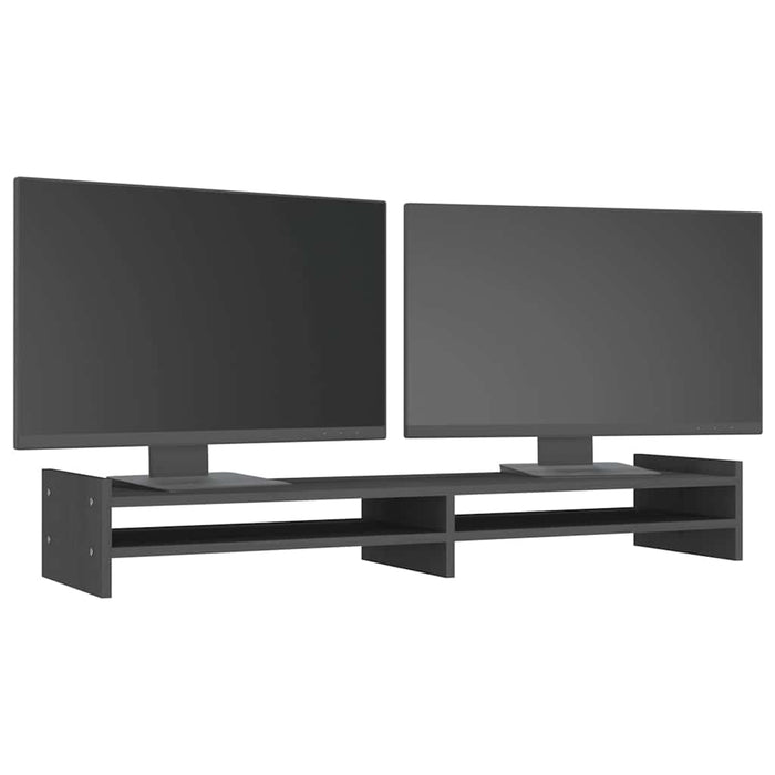 Suport pentru monitor, gri, 100x27x15 cm, lemn masiv pin - WALTI WALTI