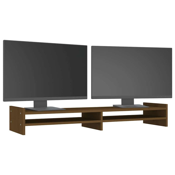 Suport pentru monitor, maro miere, 100x27x15 cm, lemn masiv pin - WALTI WALTI