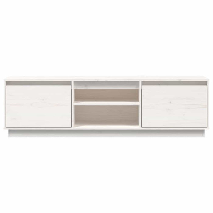 Comodă TV, alb, 140x35x40 cm, lemn masiv de pin WALTI