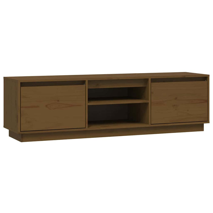 Comodă TV, maro miere, 140x35x40 cm, lemn masiv de pin WALTI