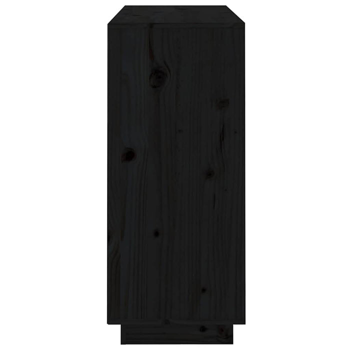 Servantă, negru, 104,5x34x80 cm, lemn masiv de pin WALTI