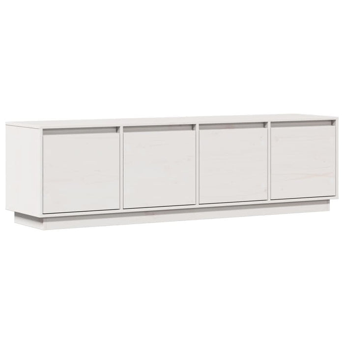 Comodă TV, alb, 156x37x45 cm, lemn masiv de pin - WALTI WALTI