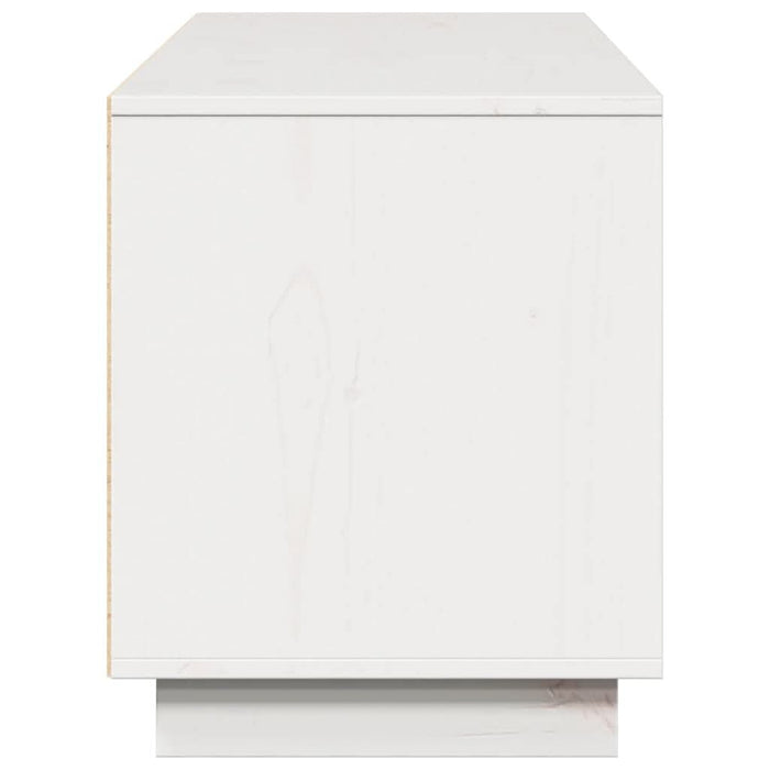 Comodă TV, alb, 156x37x45 cm, lemn masiv de pin - WALTI WALTI