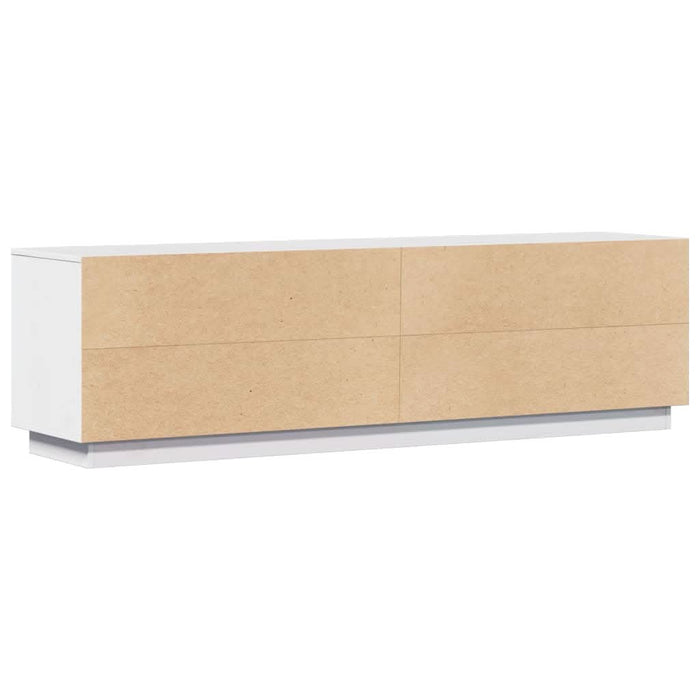 Comodă TV, alb, 156x37x45 cm, lemn masiv de pin - WALTI WALTI