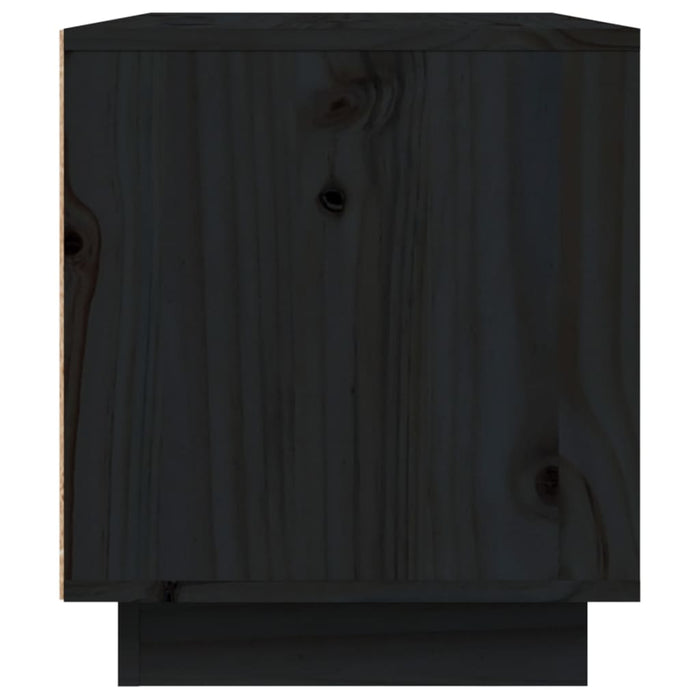 Comodă TV, negru, 80x35x40,5 cm, lemn masiv de pin - WALTI WALTI