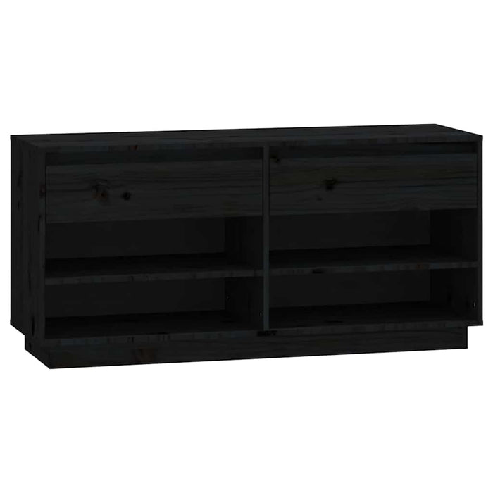 Pantofar, negru, 110x34x52 cm, lemn masiv de pin WALTI