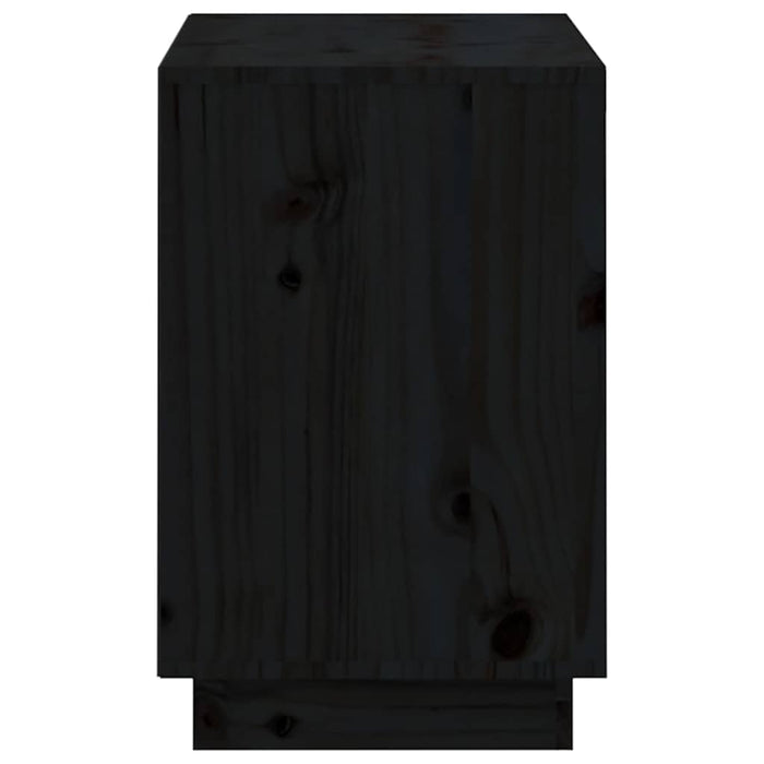 Pantofar, negru, 110x34x52 cm, lemn masiv de pin WALTI