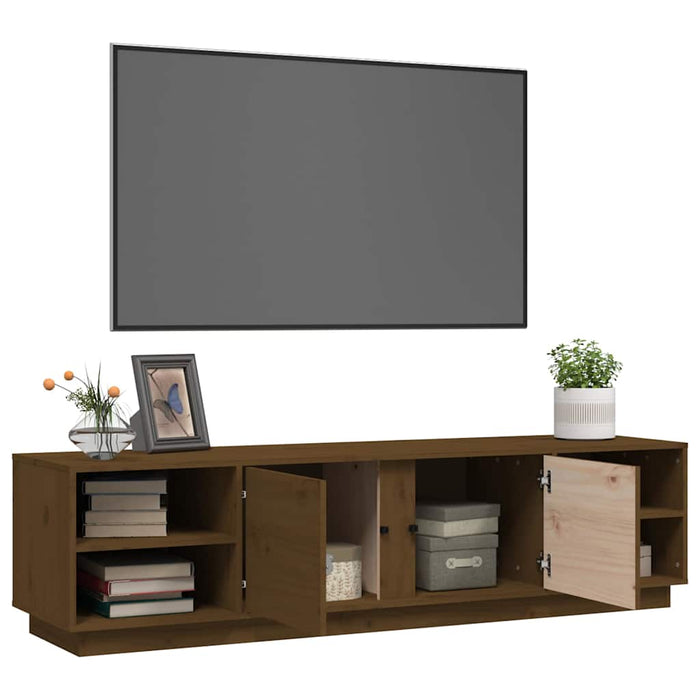 Comodă TV, maro miere, 156x40x40 cm, lemn masiv de pin WALTI
