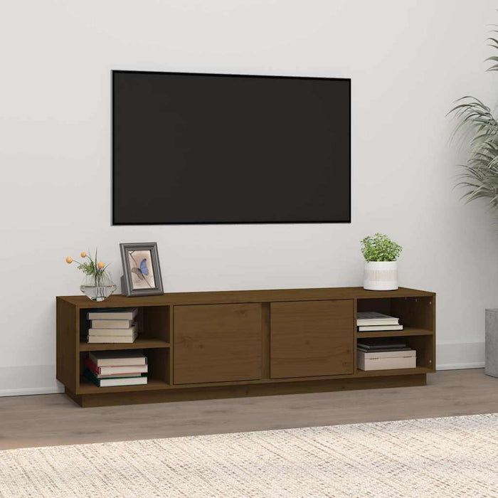Comodă TV, maro miere, 156x40x40 cm, lemn masiv de pin WALTI