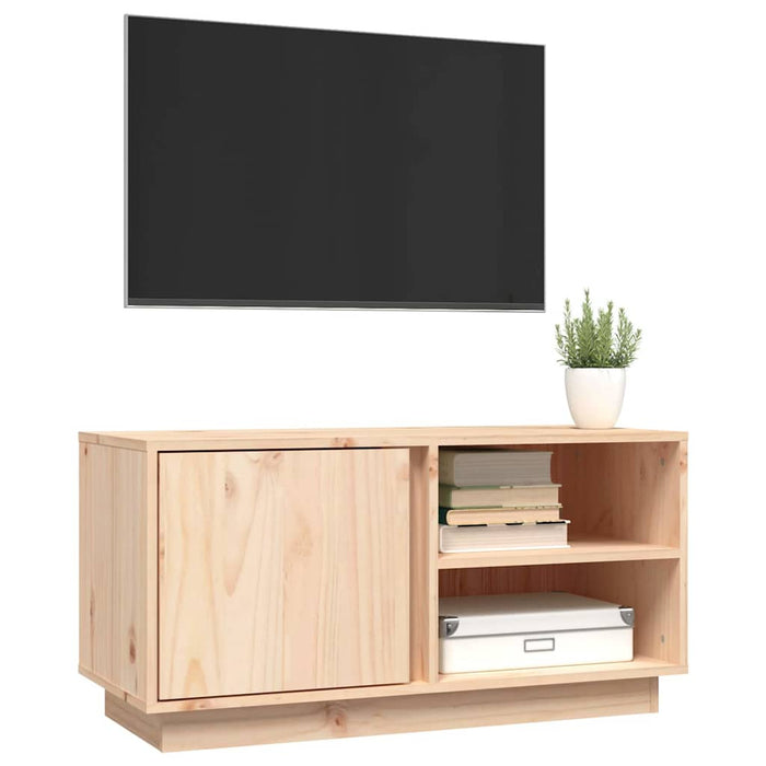 Comodă TV, 80x35x40,5 cm, lemn masiv de pin WALTI