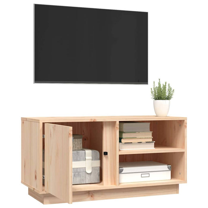 Comodă TV, 80x35x40,5 cm, lemn masiv de pin WALTI