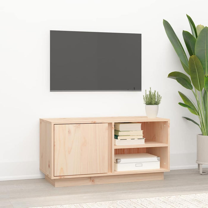 Comodă TV, 80x35x40,5 cm, lemn masiv de pin WALTI