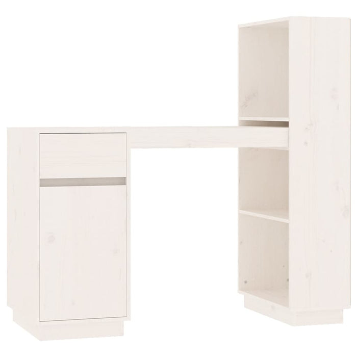 Birou, alb, 110x53x117 cm, lemn masiv de pin - WALTI WALTI