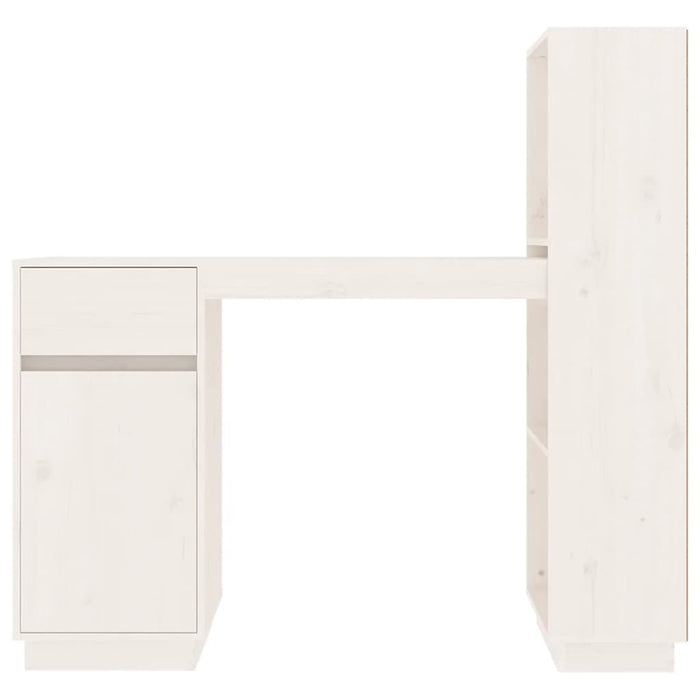 Birou, alb, 110x53x117 cm, lemn masiv de pin - WALTI WALTI