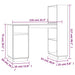 Birou, alb, 110x53x117 cm, lemn masiv de pin - WALTI WALTI