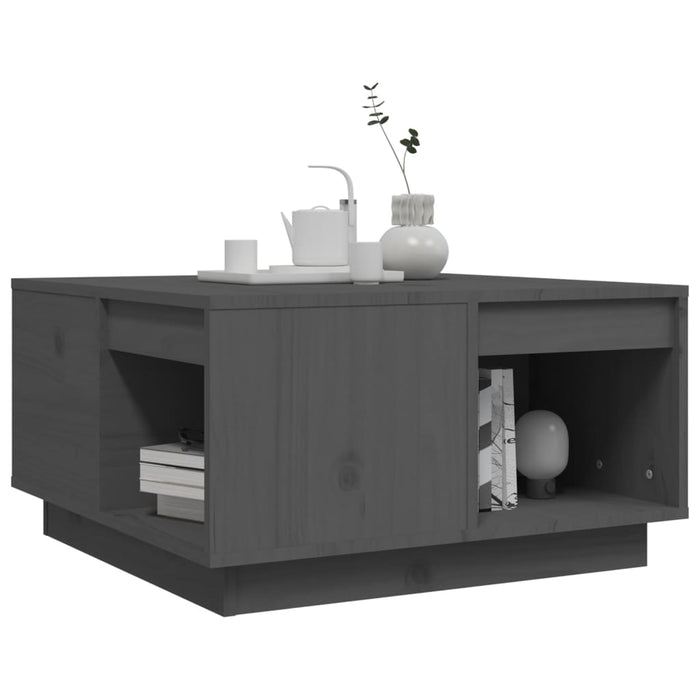 Măsuță de cafea, gri, 60x61x32,5 cm, lemn masiv de pin - WALTI WALTI