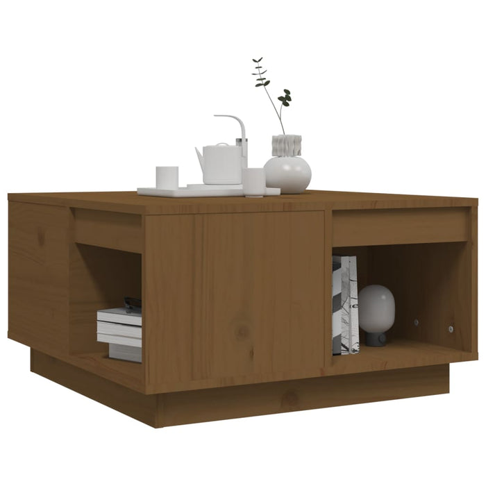 Măsuță de cafea, maro miere, 60x61x32,5 cm, lemn masiv de pin - WALTI WALTI