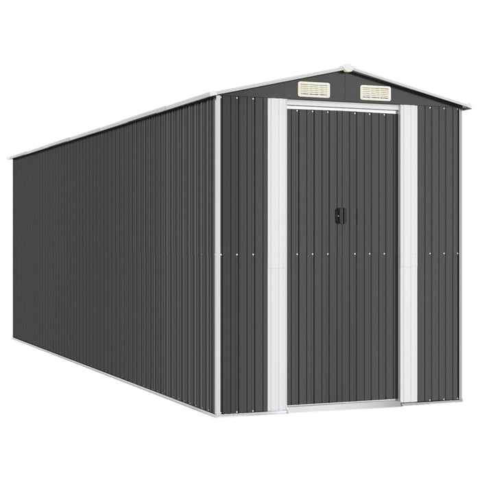 Șopron de grădină, antracit, 192x606x223 cm, oțel galvanizat - WALTI WALTI
