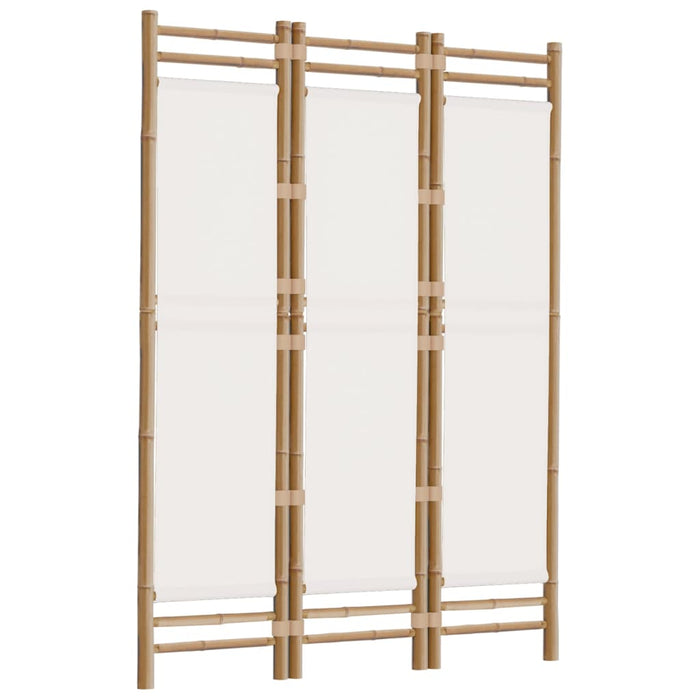 Separator de cameră pliabil cu 3 panouri 120 cm bambus și pânză - WALTI WALTI