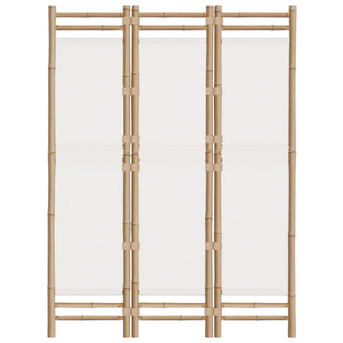 Separator de cameră pliabil cu 3 panouri 120 cm bambus și pânză - WALTI WALTI