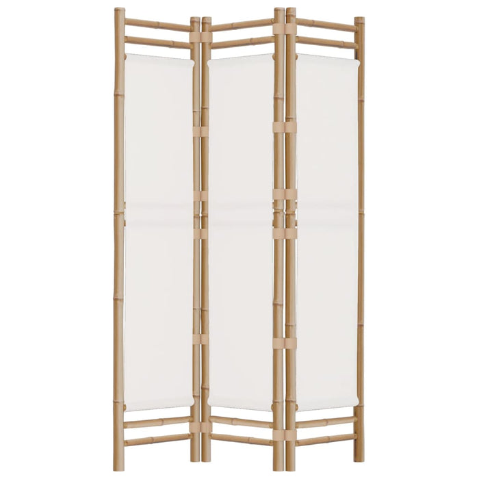 Separator de cameră pliabil cu 3 panouri 120 cm bambus și pânză - WALTI WALTI