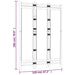 Separator de cameră pliabil cu 3 panouri 120 cm bambus și pânză - WALTI WALTI