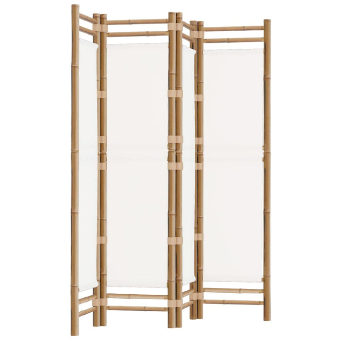 Separator de cameră pliabil cu 4 panouri 160 cm bambus și pânză - WALTI WALTI
