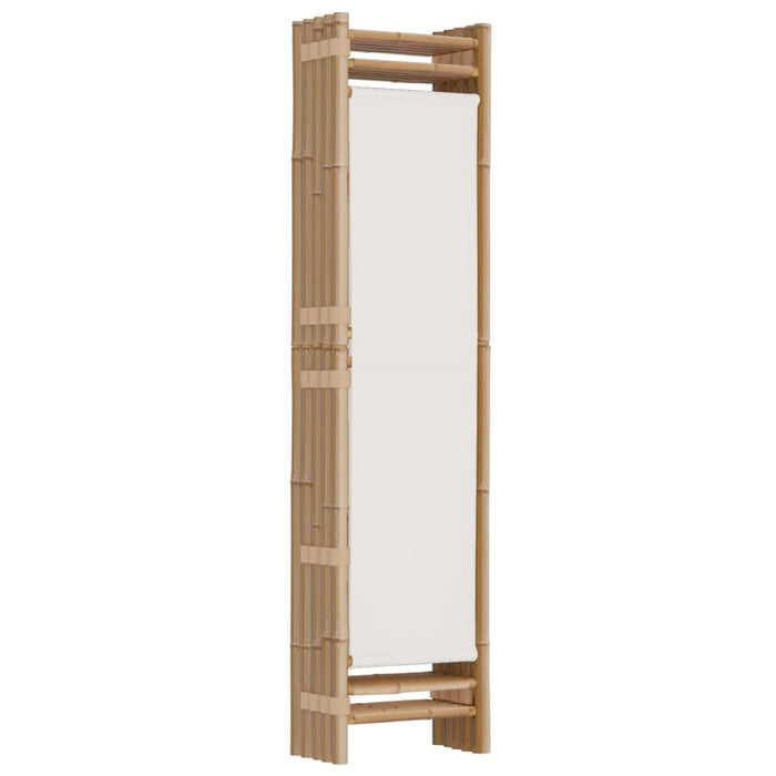 Separator de cameră pliabil cu 5 panouri 200 cm bambus și pânză - WALTI WALTI