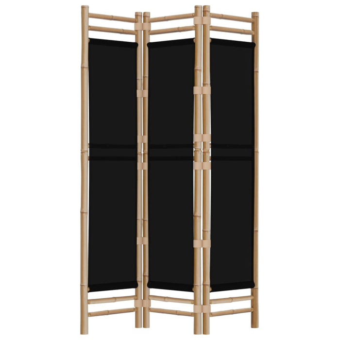 Separator de cameră pliabil cu 3 panouri 120 cm bambus și pânză - WALTI WALTI