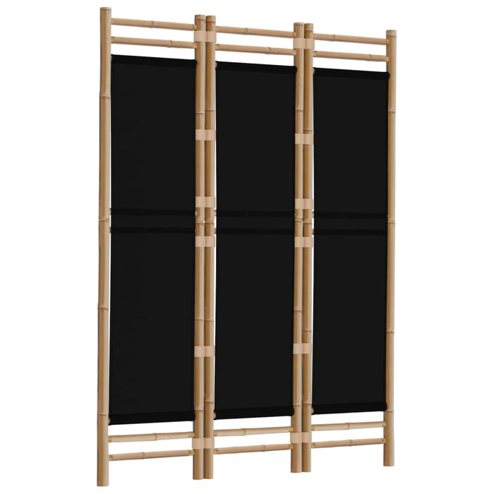 Separator de cameră pliabil cu 3 panouri 120 cm bambus și pânză - WALTI WALTI