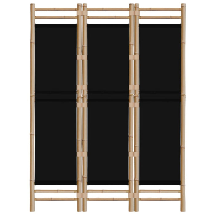 Separator de cameră pliabil cu 3 panouri 120 cm bambus și pânză - WALTI WALTI