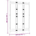 Separator de cameră pliabil cu 3 panouri 120 cm bambus și pânză - WALTI WALTI