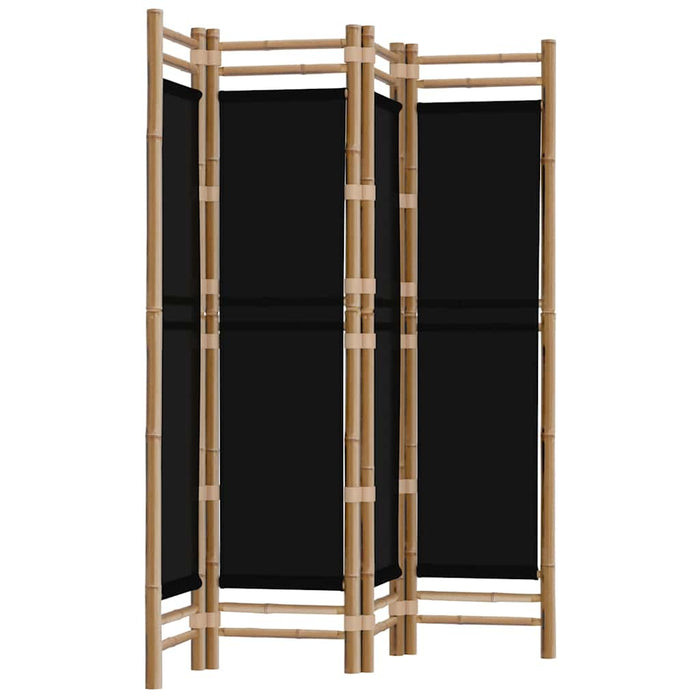 Separator de cameră pliabil cu 4 panouri 160 cm bambus și pânză - WALTI WALTI