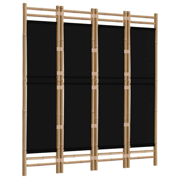 Separator de cameră pliabil cu 4 panouri 160 cm bambus și pânză - WALTI WALTI