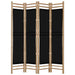 Separator de cameră pliabil cu 4 panouri 160 cm bambus și pânză - WALTI WALTI