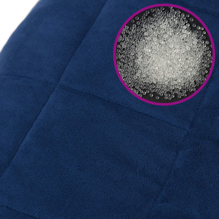 Pătură cu greutăți, albastru, 200x225 cm, 9 kg, material textil - WALTI WALTI