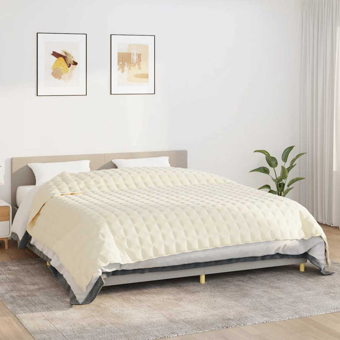 Pătură cu greutăți, crem deschis, 220x260 cm, 15 kg, textil - WALTI WALTI