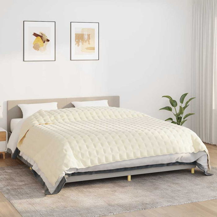Pătură cu greutăți, crem deschis, 235x290 cm, 11 kg, textil - WALTI WALTI